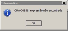 Ошибка ora 00936 missing expression oracle