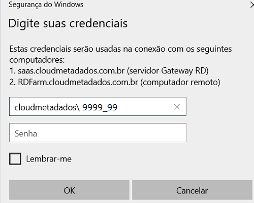 Acesso Ao SaaS Via RDP – Metadados